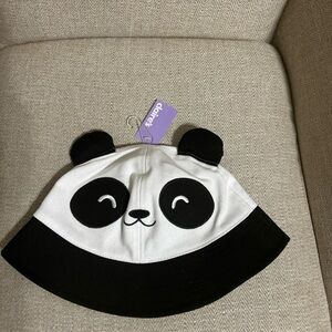 Claire's Panda Bucket Hat - Black & White